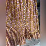 Free People  Molly Jo Midi Dress Garden floral ruffle sleeveless smock crochet Photo 7