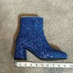 Women’s Blue Glitter Covered Sparkly Chunky Heeled Boots Size 6.5 NEW Blue Photo 10