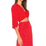 Faithfull the Brand Faithful the Brand Rosario red white floral wrap boho bohemian crop cropped top Photo 10