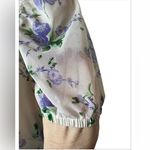 ASOS Design Maternity Women's Size 10 White Lilac Floral Ruched Mini Dress Photo 3