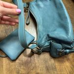 Giani Bernini Y2K Blue Leather Shoulder Bag Buckle Straps Photo 12