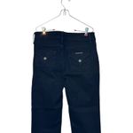 Hudson Women Jeans Skinny Leg Solid 2-Button Raw Hem Mid-Rise Denim Black Size 8 Photo 7