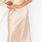 Show Me Your Mumu NWOT Show Me Your‎ MuMu Size Extra Small Verona Cowl Dress Champagne Luxe Satin Photo 0