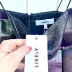 Likely Revolve Lurex Haley Metallic Purple Iridescent Mini Cocktail Dress 4 Photo 7