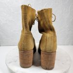 Frye  Karen Women Combat Boots 9.5 Tan Suede Leather Chunky Block Heel Photo 7
