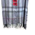 John Mark  Vest Womens Large Multicolor Plaid Fringe Hem Boho Sleeveless Cardigan Photo 3