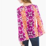 New  Mystic Batik Print Flare-Sleeve Top Size Large Chico's Size 2‎ Photo 8