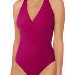 MiracleSuit Wrapsody One Piece Swimwear Bikini V Neck Padded Framboise Purple 12 Photo 0