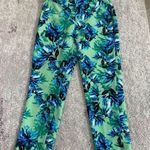 Banana Republic  Pants Women’s 6 Avery Business Casual Green Blue Floral Knit Photo 1