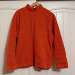 Lands' End  Sherpa Fleece 1/4 Zip Pullover XL 18-20 Xtra Large Orange Casual Cozy Photo 0