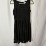 Soprano  Juniors Small Lace Fit & Flare Dress Black Sparkle Sleeveless Hoco Dance Photo 1