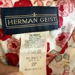 Herman Geist Vintage  Women’s Sz 2 Mini Dress Rose Print Sleeveless Stretch Photo 2