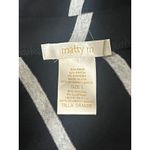 Matty M Women's Maxi Skirt Striped Black Silver Casual Elegant Size Large Photo 2