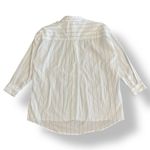 Olive & Oak Olive‎ + Oak Shirt L White Blue Pinstripe Button Down Oversized Blouse Photo 4