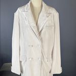 Women’s White Velvet Double Breasted Formal 2 Photo 1