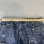 Free People Shorts Sz 30 Blue Denim Distress Ripped Cut Off Festival High Waist Photo 5