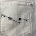 White House | Black Market White House, black market, white denim, rhinestones embellished skirt size 10 Photo 9