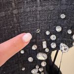 4Sienna Black Shailene Tweed Bejewelled Cutout Mini Dress size Small Photo 8