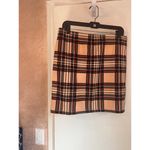 SheIn Plaid Mini Skirt By  Curve 1XL Beige Black Red Stretchy A-Line Design Photo 2