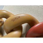 PONO by Joan Goodman Italian Resin Necklace Red Brown Tan 30" Photo 4