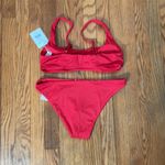 ANDIE  Bikini Set Havana Top Cheeky Bottom Cherry Red‎ Size M NWT Photo 3
