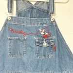 Disney Vtg 90s Plus Size 24  Mickey Unlimited Embroidered Denim Overalls Jeans Photo 1