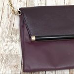 Diane Von Furstenberg DVF  Aubergine Plum 400 Envelope Leather Shoulder Bag Photo 8