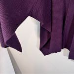ALLSAINTS  Purple Wool Blend Ribbed Knit Cape Womens OS Fall Winter Cozy Preppy Photo 3