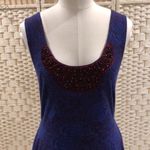 Free People  Beaded Sleeveless Tulle Floral Midnight Glimmer Skater Dress Medium Photo 3