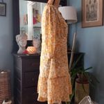 Marissa Olivia Yellow & White "Sunshine Daisy" Retro Floral Print Mini Dress Size M Photo 6