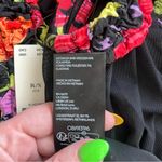 Anthropologie Yukiko Noritake Black Floral Square-Neck Pebble-Smocked Dress S/M Photo 5