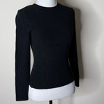 Abercrombie & Fitch Abercrombie Black Ribbed Long Sleeve Top Photo 1