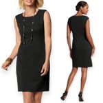 Chico's  | NWT | 0 / Small | SO SLIMMING Black Sleeveless Ponte Knit Jackie Dress Photo 1