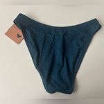 Shade & Shore Women's Jacquard Extra High Leg Low-Rise Cheeky Bikini Bottom Size Small Photo 2