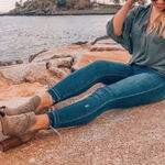 Spanx  distressed skinny jeggings jeans size Medium Photo 0