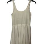 Aerie  Tiebreaker Pleated Dress Size Medium White Photo 2