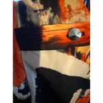 Mossimo Womens‎ Blouse Sz XL Black Purple Orange Tan Abstract Sleeveless Tank Photo 7