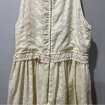 Vintage 60s 70s Beige halter maxi dress wedding Size Medium Lined Lace Zipper Photo 5