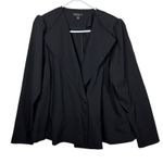 Lane Bryant  Black Blazer Womens Size 14 Collarless One Button Jacket Office Photo 0