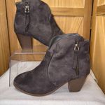 Bella Marie Brown Ankle Booties with Stacked Heel Photo 0