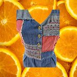 Bobbie Brooks Patchwork‎ Top Denim Bottom Dress Size L Blue Size L Photo 2