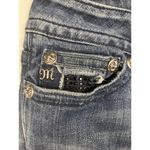 Miss Me * Boot Cut Denim Jeans Women 29 Rhinestone Bling Flap Pocket Fleur de Lis Photo 7