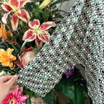 ZARA  GEOMETRIC SQUARES PRINT SHIRT in Cream/Green/Black Photo 7