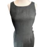 Patrick Petite‎ Vintage 100% Silk Black Sleeveless Sheath Midi Dress Size 4P Photo 4
