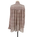 Reiss Kelsie Metallic Tie Neck Top Pink Blouse Size US 6 Photo 7