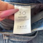 MOTHER High Waisted Rider Ankle Fray Party Like a Pirate Jeans Size 30 Blue Photo 10