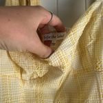 Hazel and Olive Boutique Yellow Plaid Tiered Midi Dress Photo 5