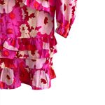 Boohoo PETITE FLORAL OFF SHOULDER RUFFLE MINI DRESS NWT Pink Size 6P Photo 5