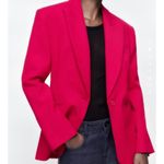 ZARA  Christmas Fuchsia Tailored Fitted Blazer Limited Edition Lapel Collar Sz XL Photo 8