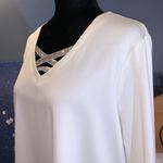 Ruby Rd NWT . Size PL Cutout Jeweled Neckline Top Photo 10